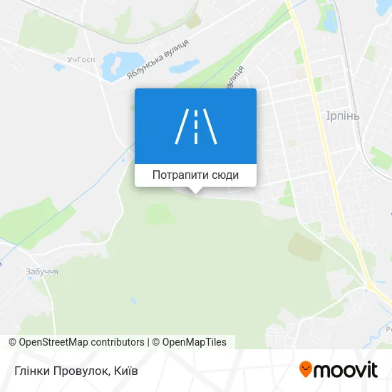 Карта Глінки Провулок