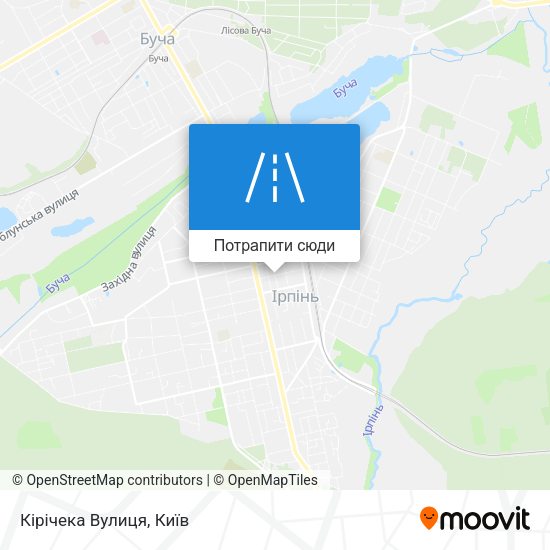Карта Кірічека Вулиця