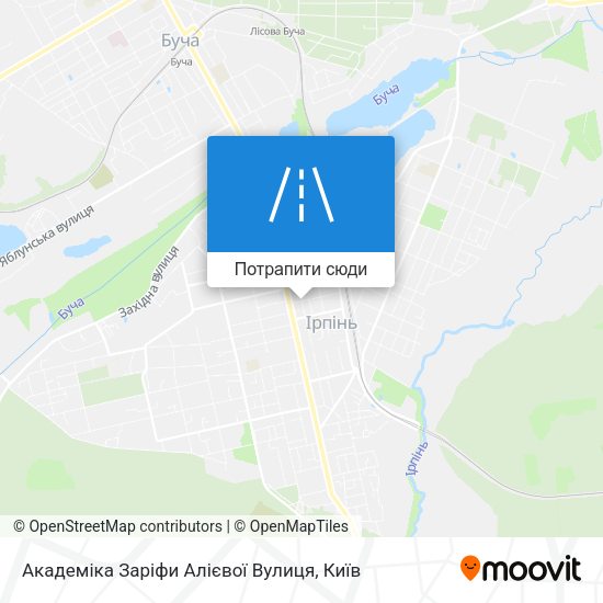 Карта Академіка Заріфи Алієвої Вулиця