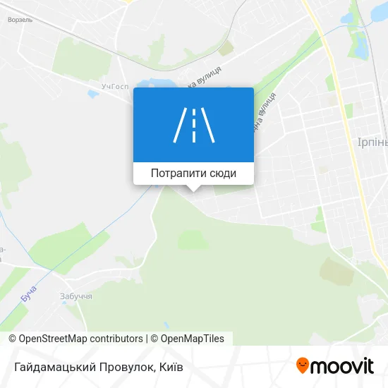 Карта Гайдамацький Провулок
