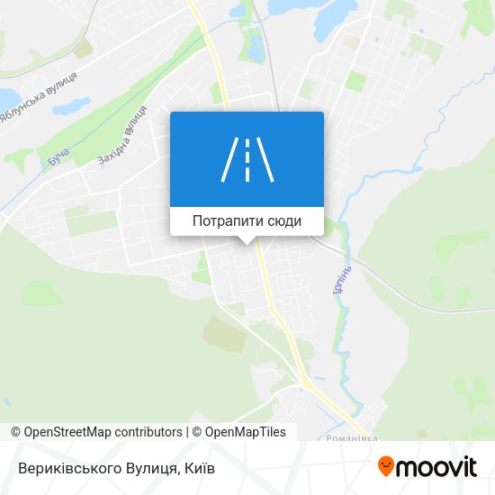 Карта Вериківського Вулиця