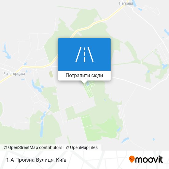 Карта 1-А Проїзна Вулиця