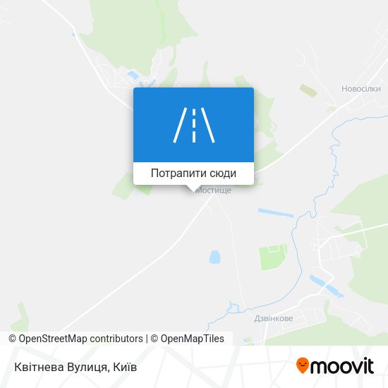 Карта Квітнева Вулиця