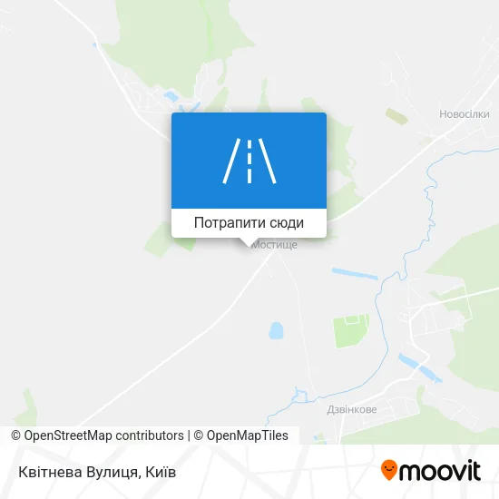 Карта Квітнева Вулиця
