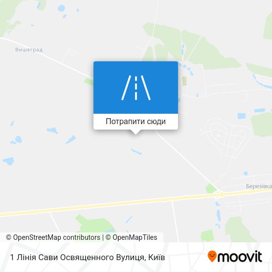 Карта 1 Лінія Сави Освященного Вулиця