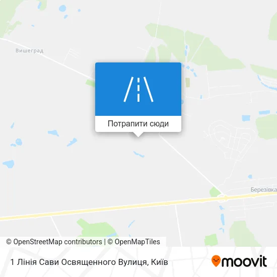 Карта 1 Лінія Сави Освященного Вулиця