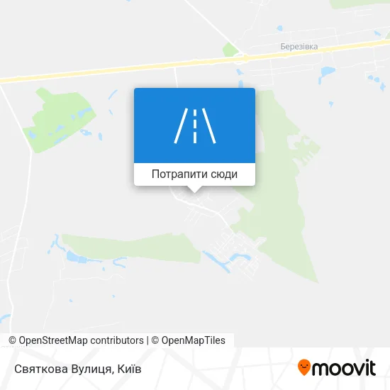 Карта Святкова Вулиця