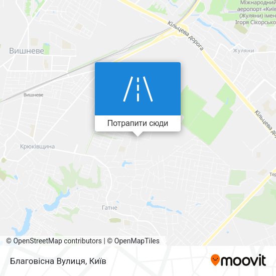 Карта Благовісна Вулиця