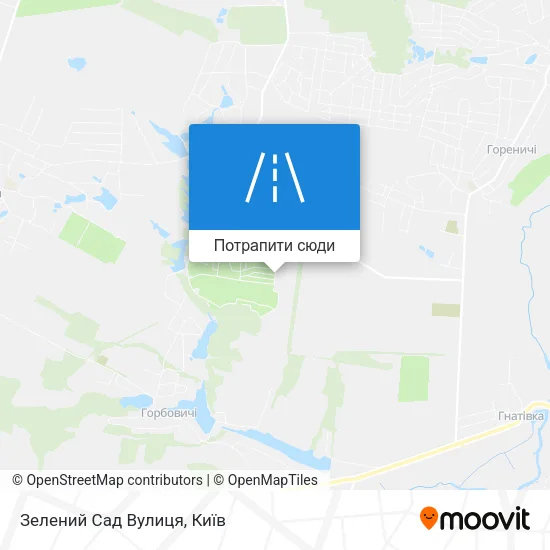 Карта Зелений Сад Вулиця
