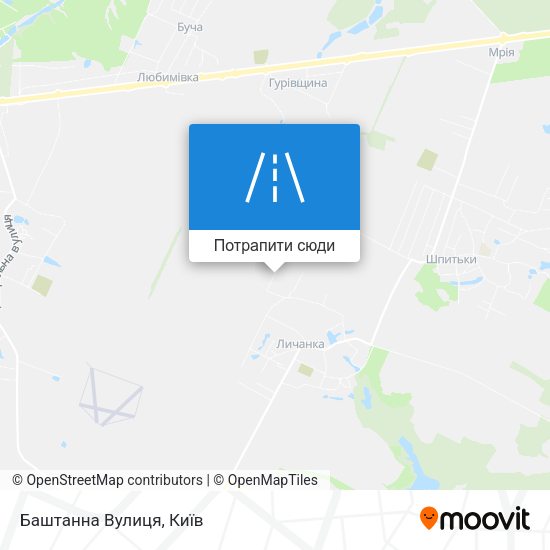 Карта Баштанна Вулиця