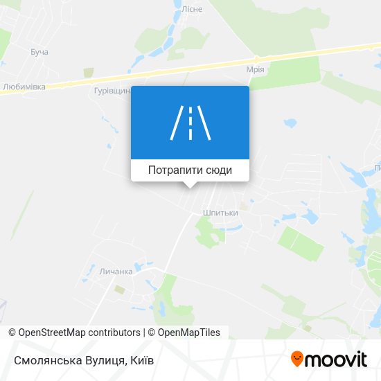 Карта Смолянська Вулиця