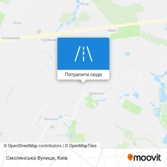 Карта Смолянська Вулиця