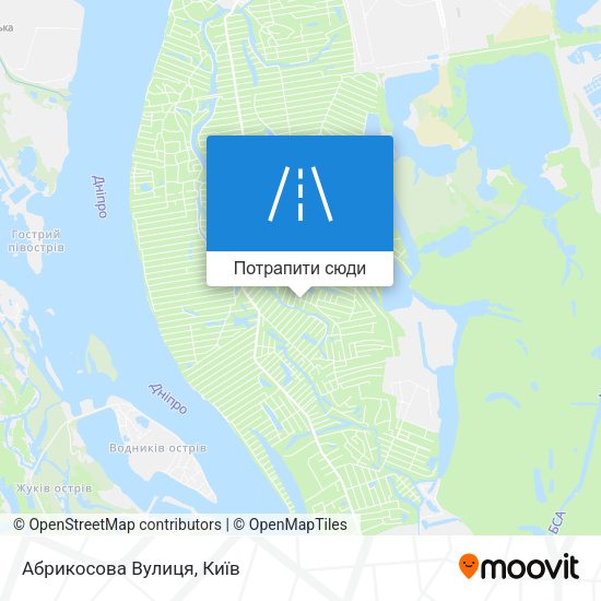 Карта Абрикосова Вулиця
