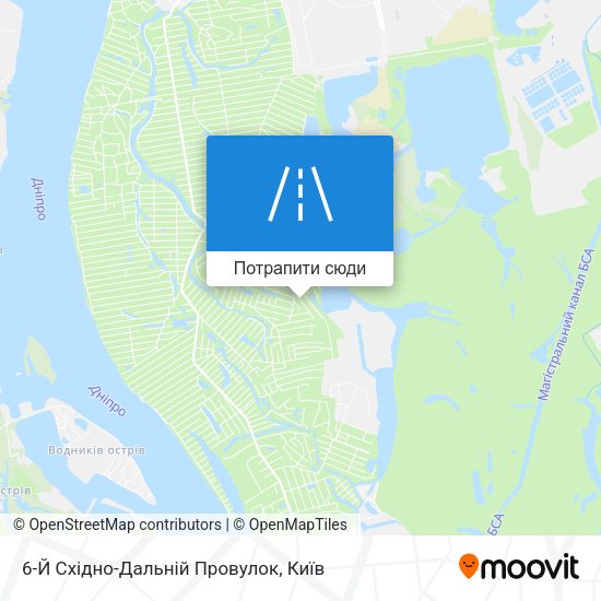 Карта 6-Й Східно-Дальній Провулок