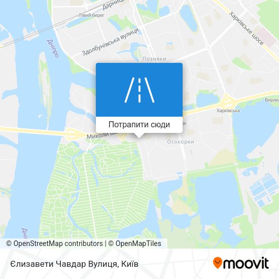 Карта Єлизавети Чавдар Вулиця
