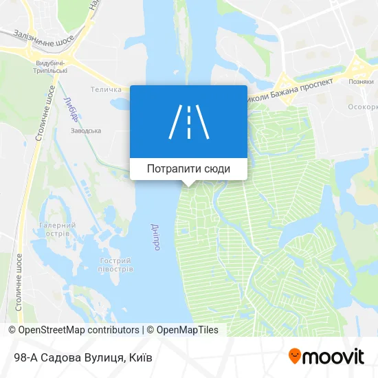 Карта 98-А Садова Вулиця