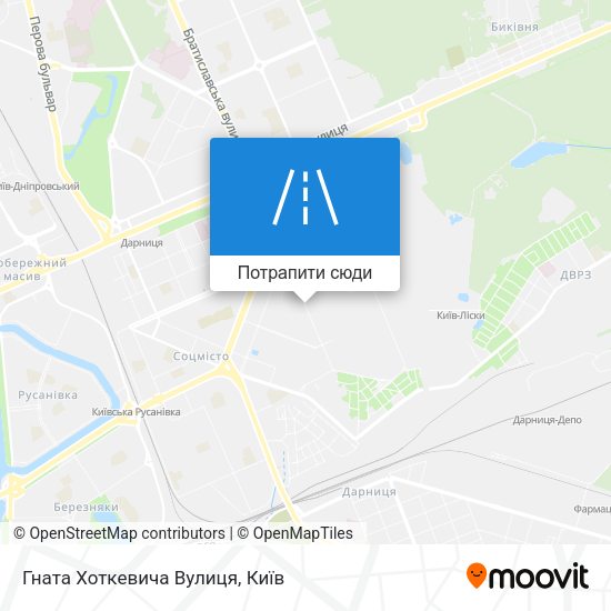 Карта Гната Хоткевича Вулиця