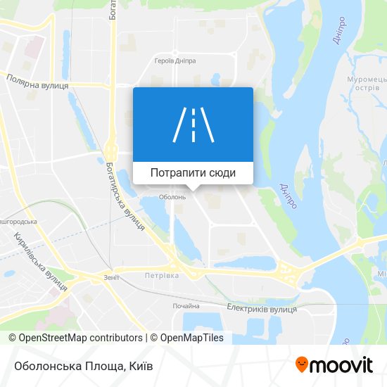 Карта Оболонська Площа