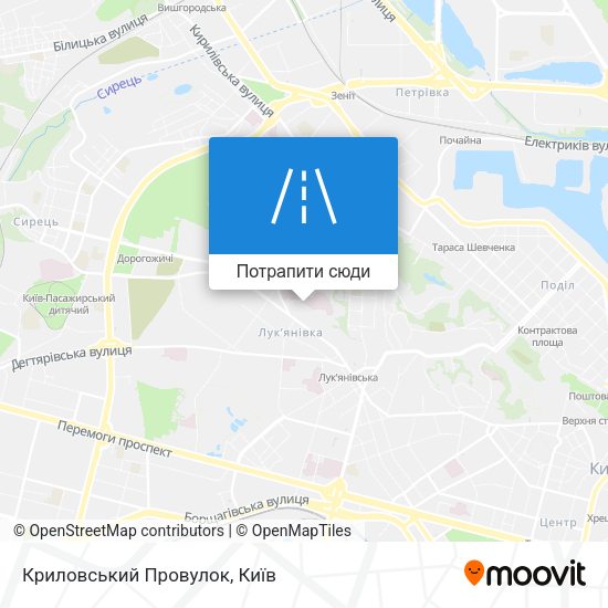 Карта Криловський Провулок