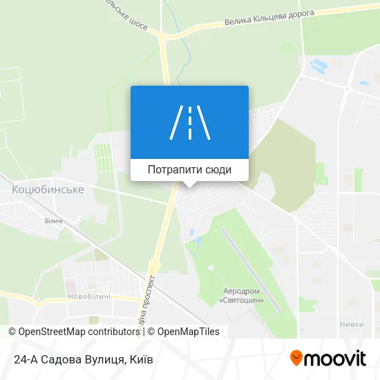 Карта 24-А Садова Вулиця