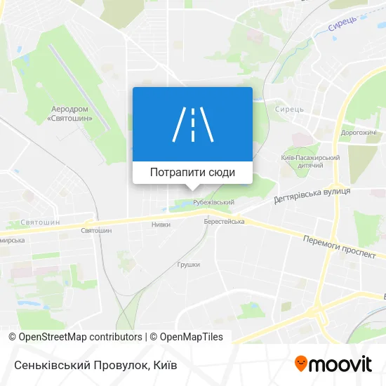 Карта Сеньківський Провулок
