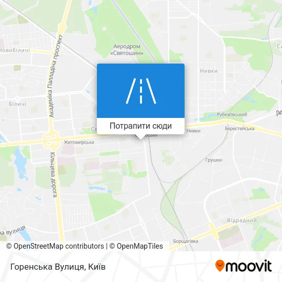Карта Горенська Вулиця