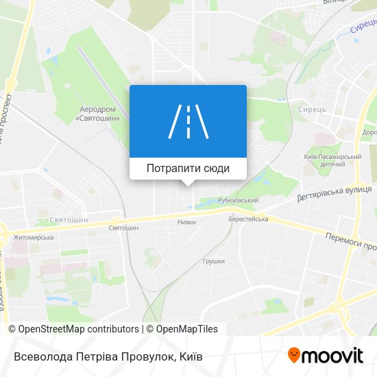 Карта Всеволода Петріва Провулок