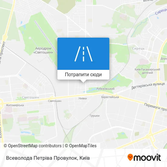 Карта Всеволода Петріва Провулок