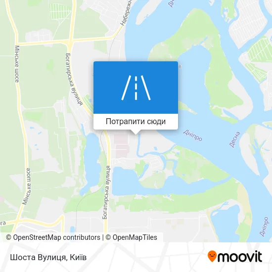 Карта Шоста Вулиця
