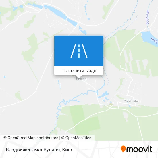Карта Воздвиженська Вулиця