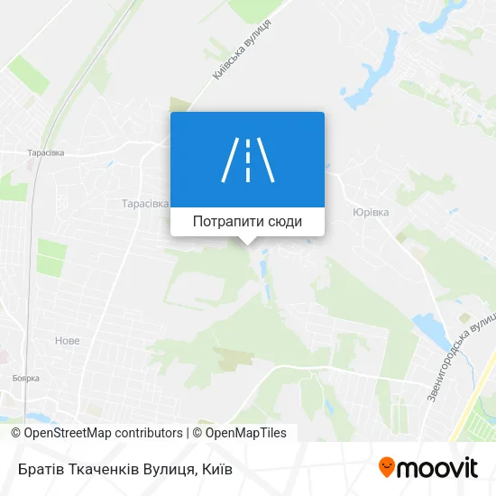 Карта Братів Ткаченків Вулиця