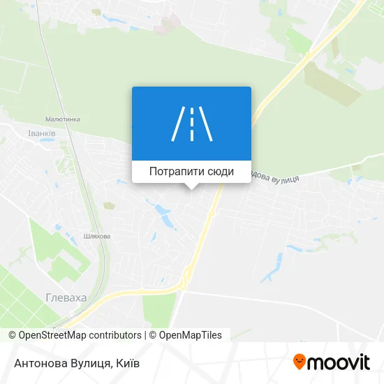 Карта Антонова Вулиця
