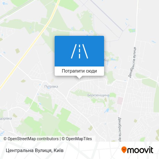 Карта Центральна Вулиця