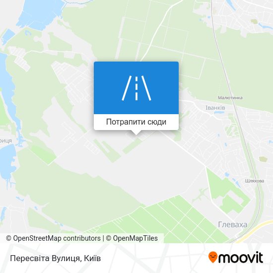 Карта Пересвіта Вулиця