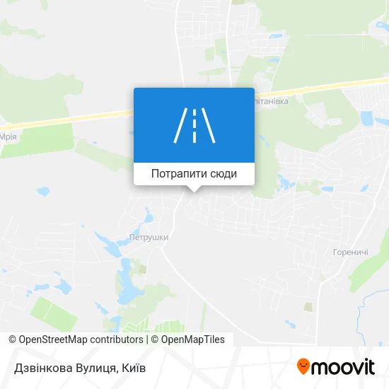 Карта Дзвінкова Вулиця