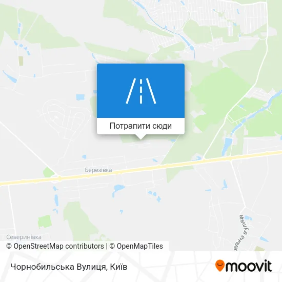 Карта Чорнобильська Вулиця