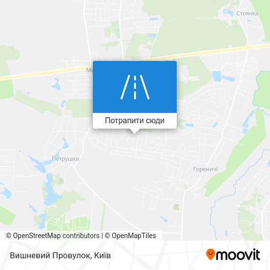 Карта Вишневий Провулок