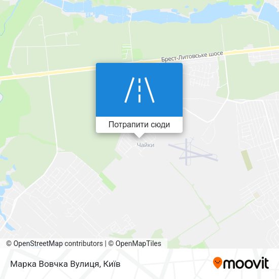 Карта Марка Вовчка Вулиця