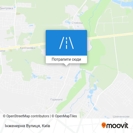 Карта Інженерна Вулиця