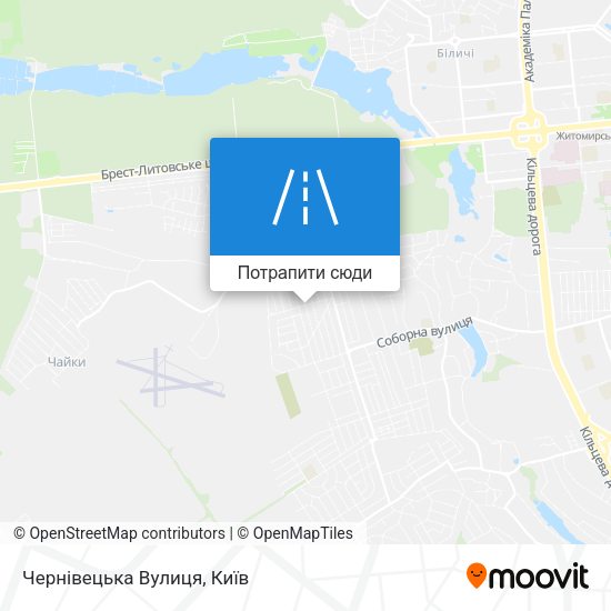 Карта Чернівецька Вулиця