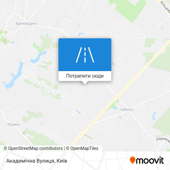 Карта Академічна Вулиця