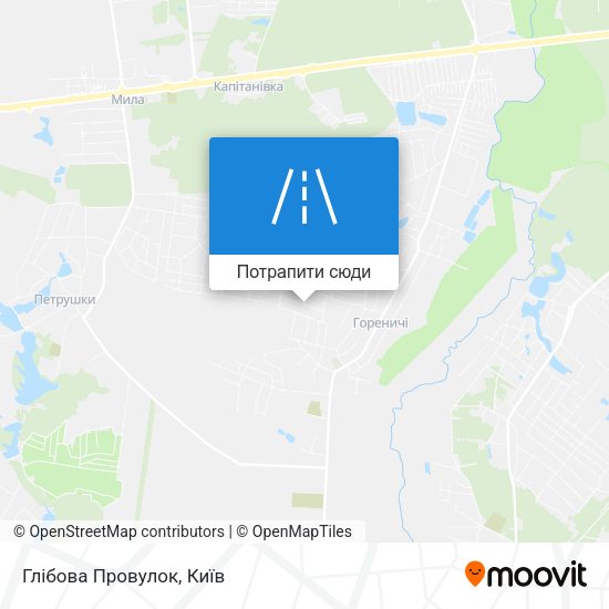 Карта Глібова Провулок