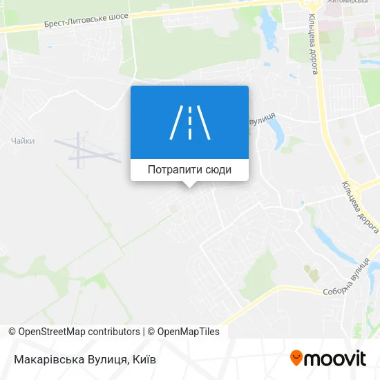 Карта Макарівська Вулиця