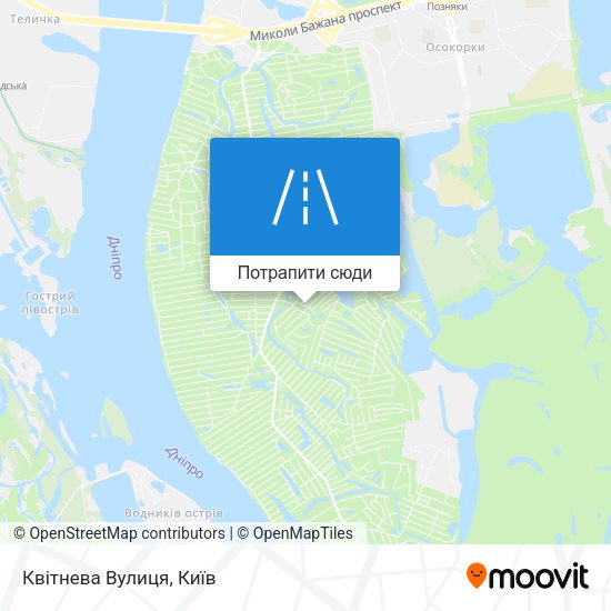 Карта Квітнева Вулиця