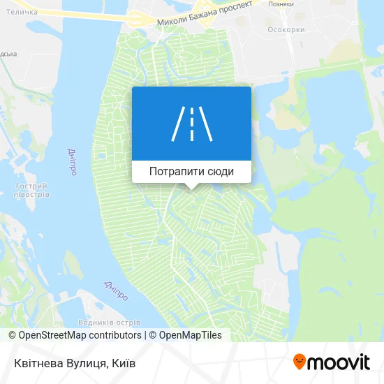 Карта Квітнева Вулиця