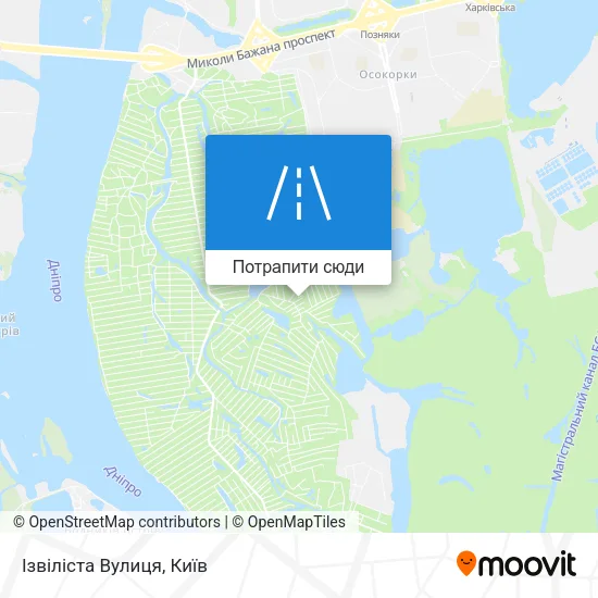 Карта Ізвіліста Вулиця