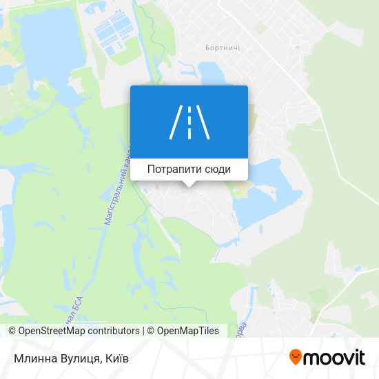 Карта Млинна Вулиця