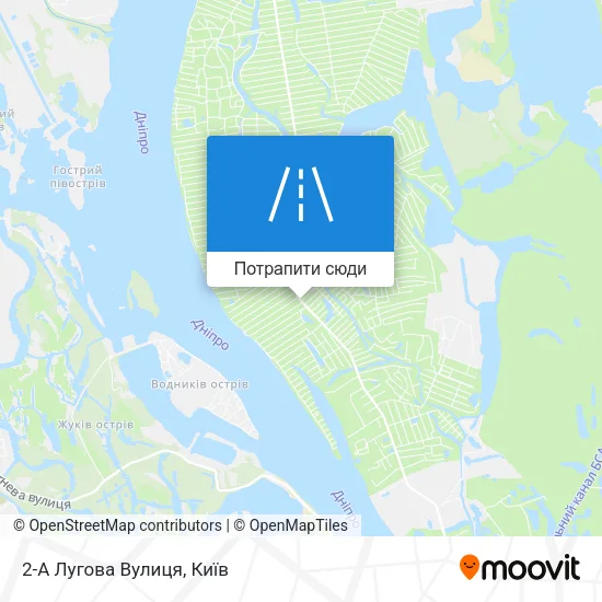 Карта 2-А Лугова Вулиця