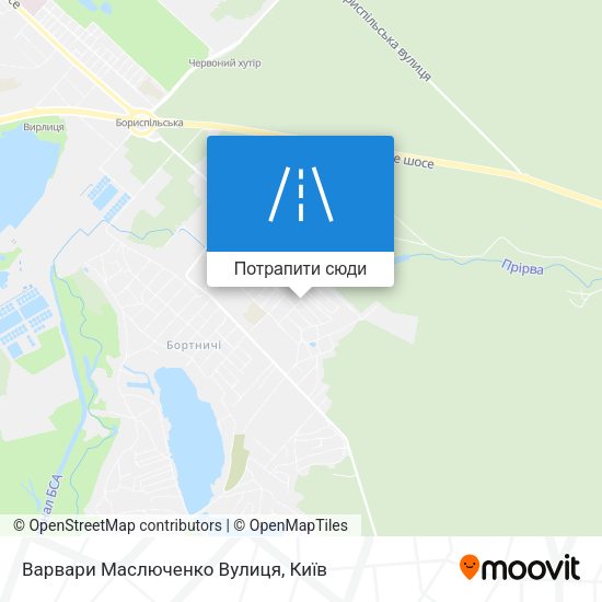 Карта Варвари Маслюченко Вулиця