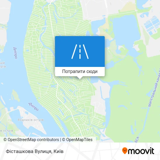 Карта Фісташкова Вулиця